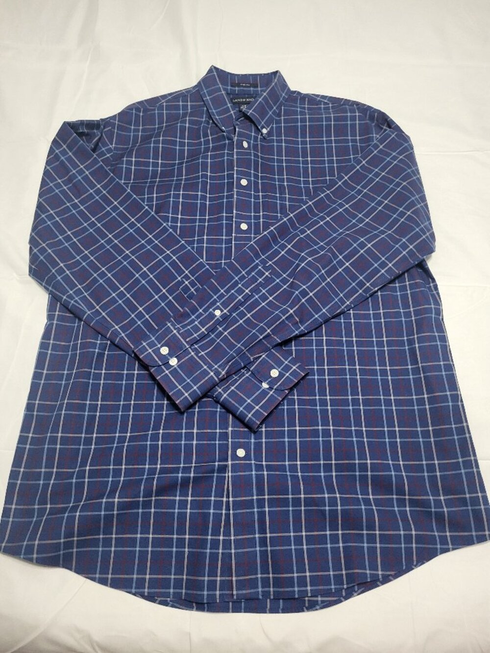 Lands’ End No Iron Twill Long Sleeve Shirt – Size Large Tall (LT)